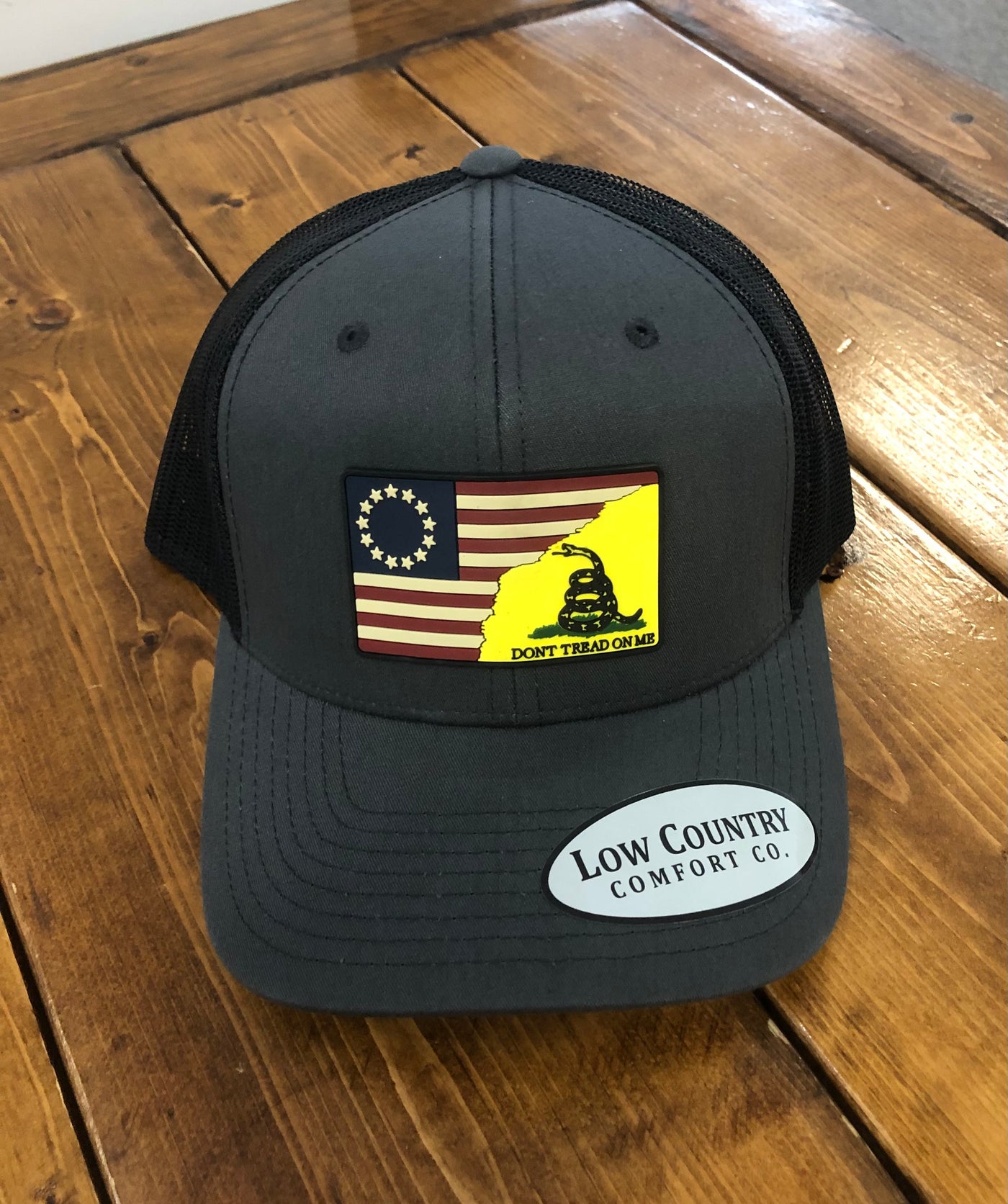Low Country Comfort Co. Betsy Ross Don't Tread On Me Patch Charcoal/Black Hat