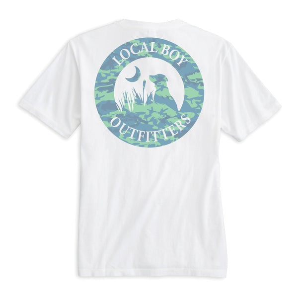Local Boy Outfitters -Seagrass Camo Pocket Tee White