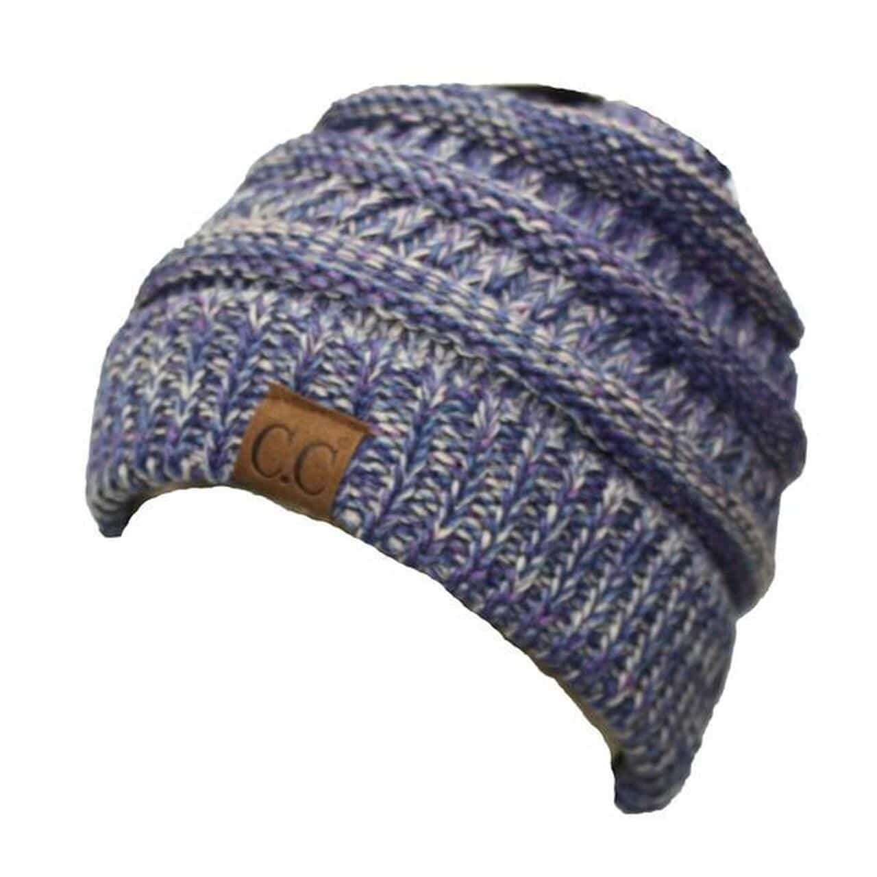 C.C. Beanie Two Toned Blue and Purple