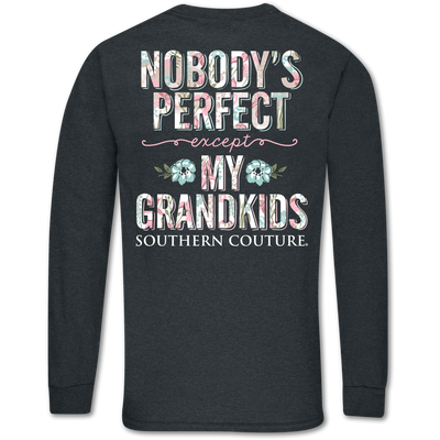 Southern Couture Nobody's Perfect Dark Heather Long Sleeve