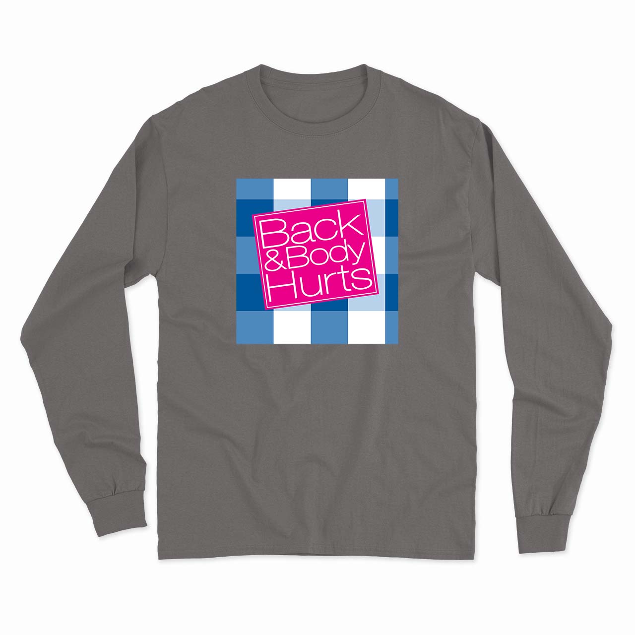Daydream Tees Back & Body Hurts Long Sleeve Charcoal