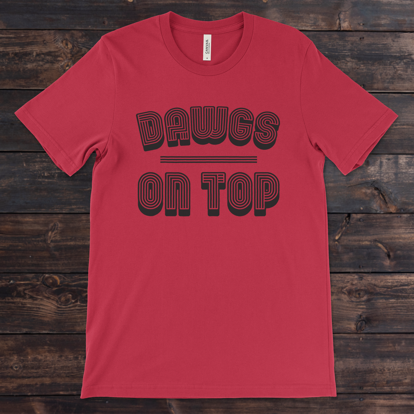 Daydream Tees Dawgs On Top Red