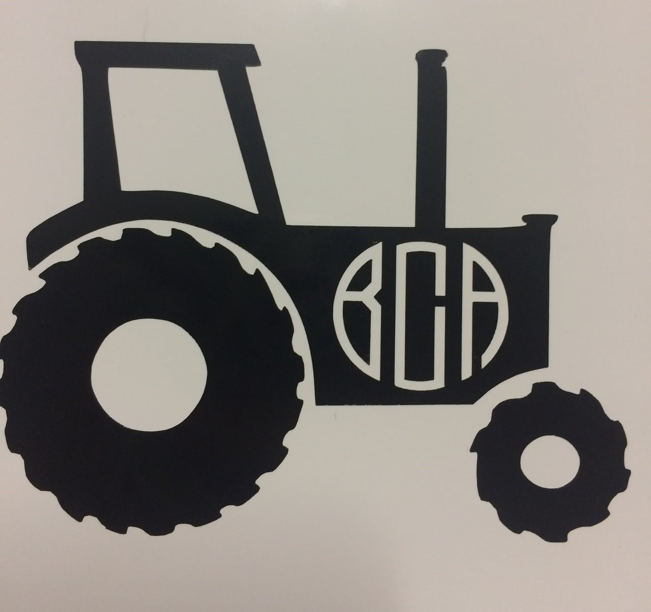 Tractor Monogrammed Decal