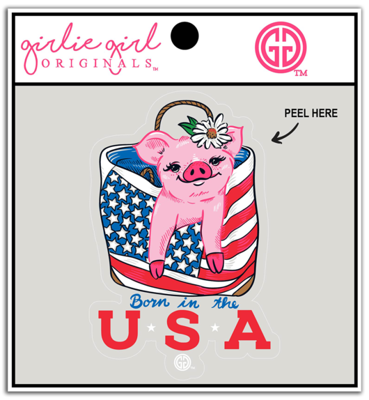 Girlie Girl Originals USA Piggy Decal/Sticker