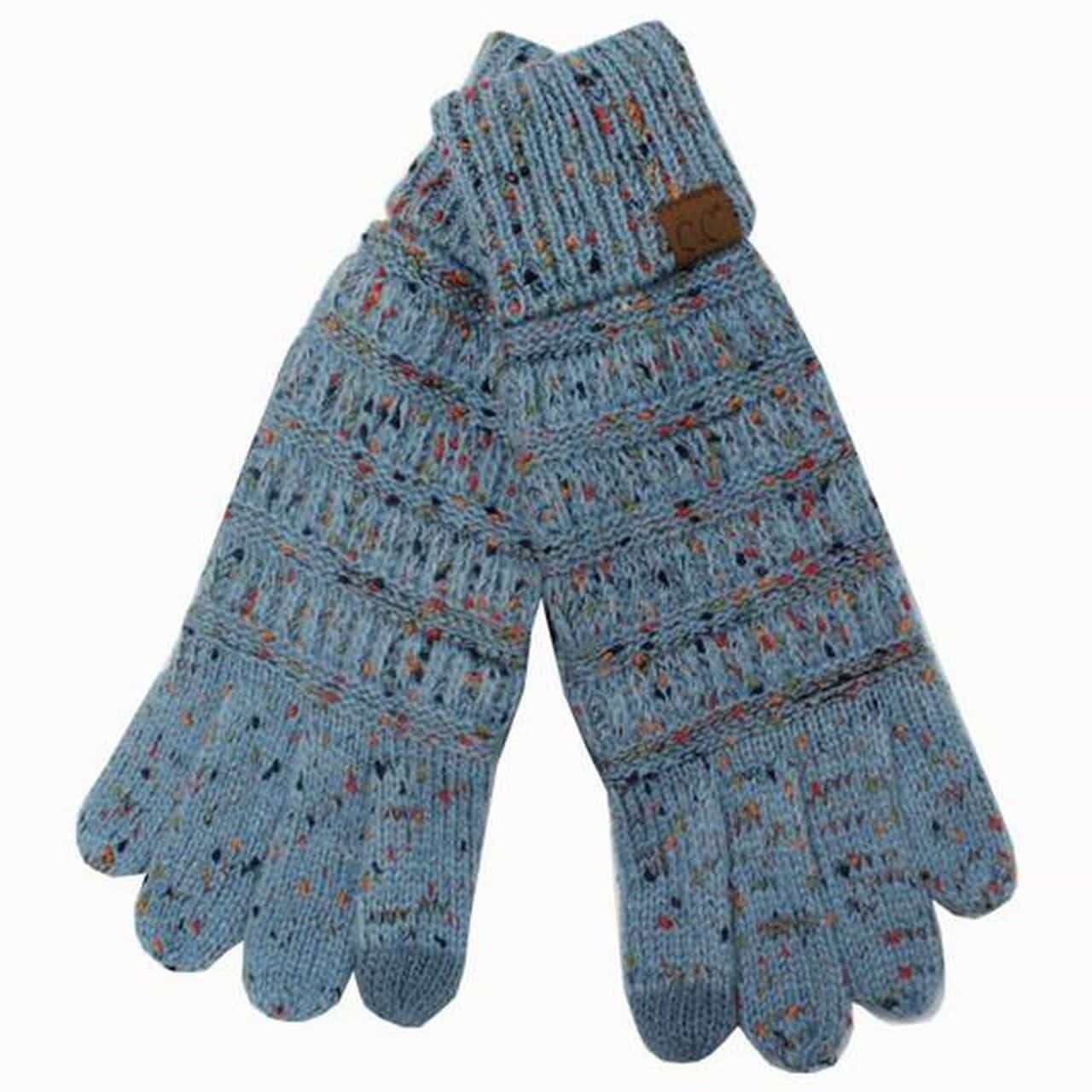 C.C. Brand Denim Speckled Gloves