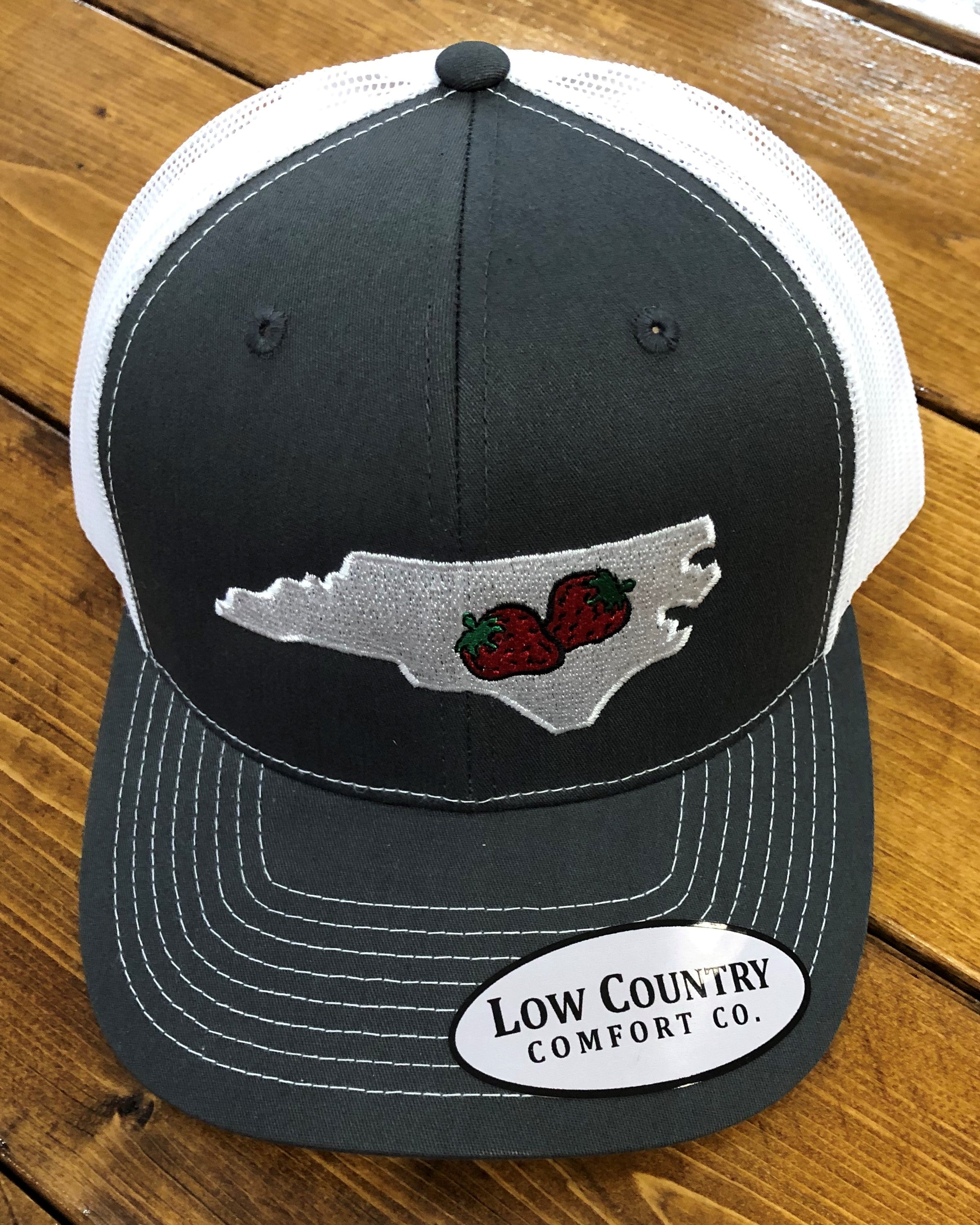 Low Country Comfort Co. NC Strawberry Charcoal/White Hat – Girls Round Here