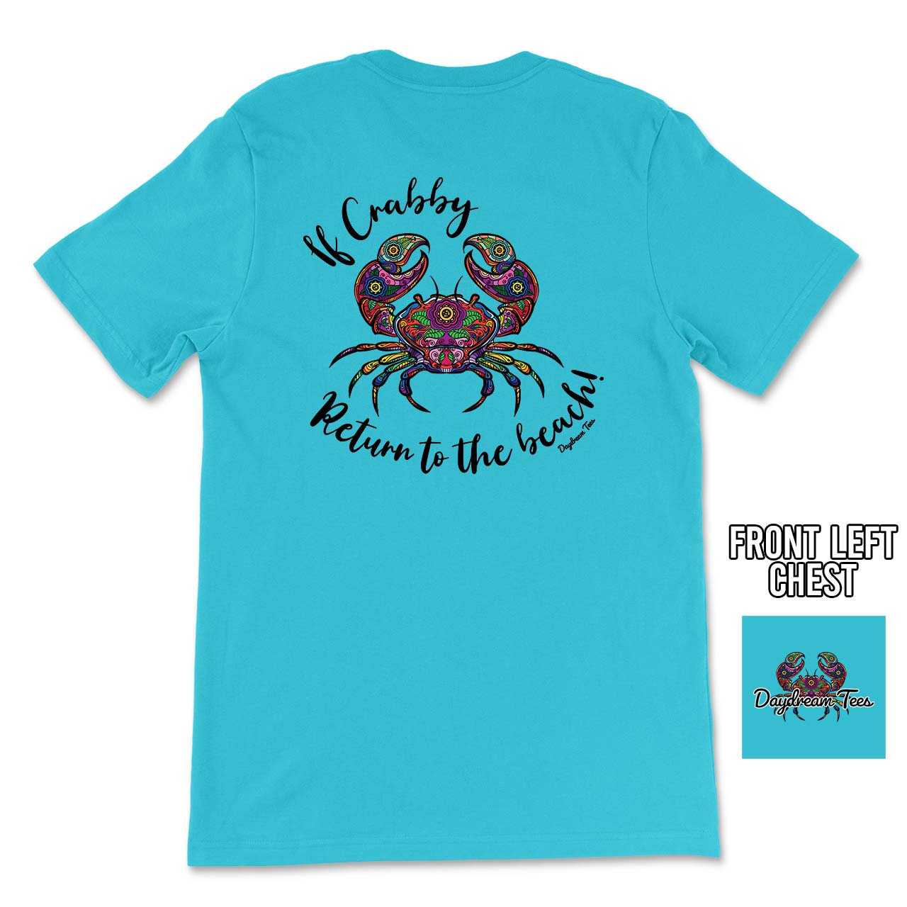 Daydream Tees If Crabby Turquoise