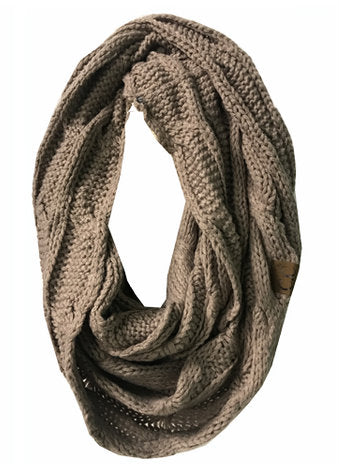 C.C Taupe Infinity Scarf
