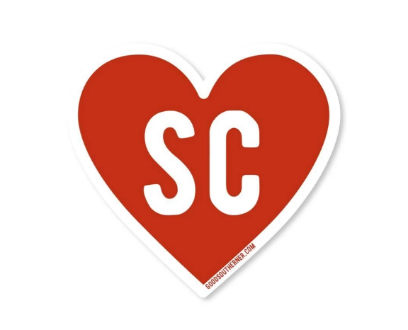 Good Southerner Love South Carolina Sticker
