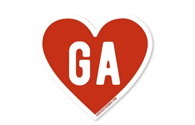 Good Southerner Love Georgia Sticker
