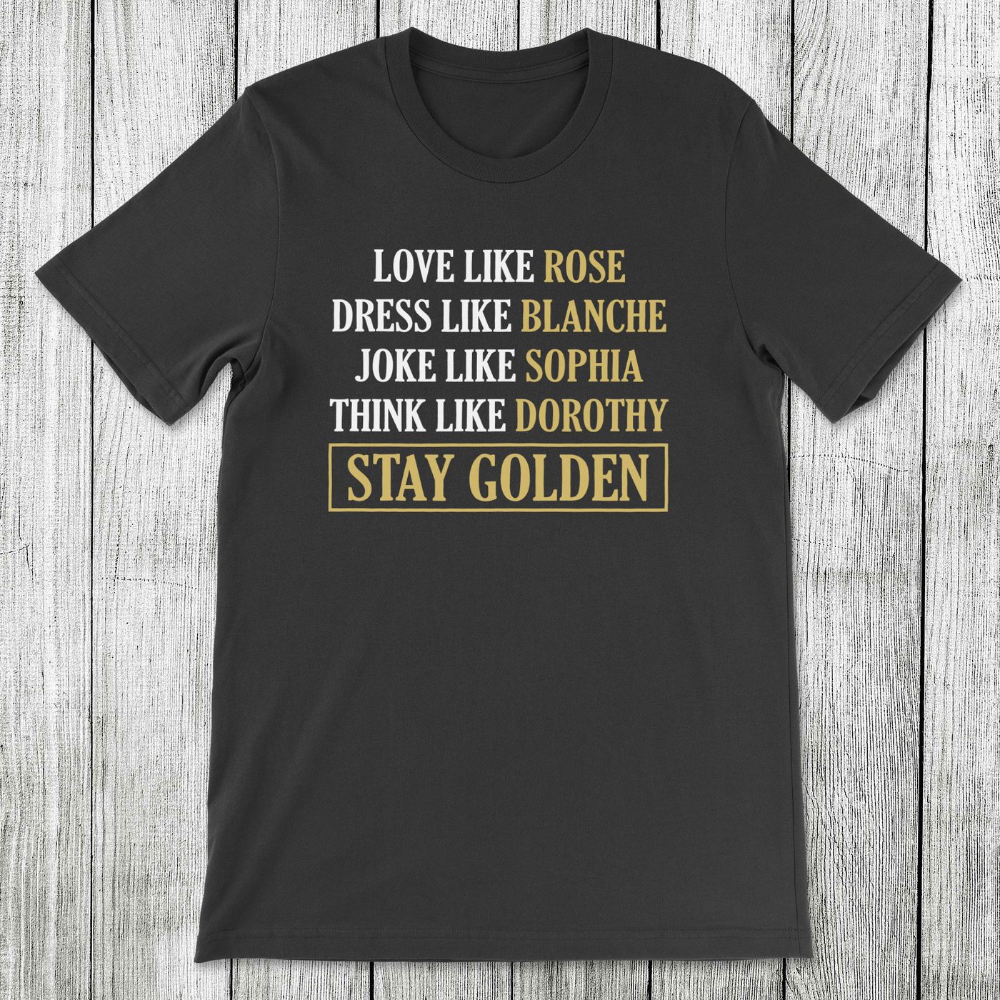 Daydream Tees Stay Golden Black