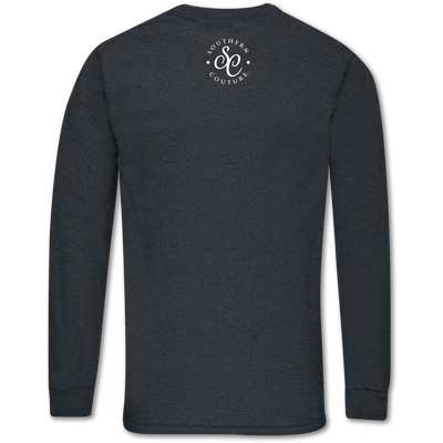 Southern Couture Jingle Bells Dark Heather Long Sleeve