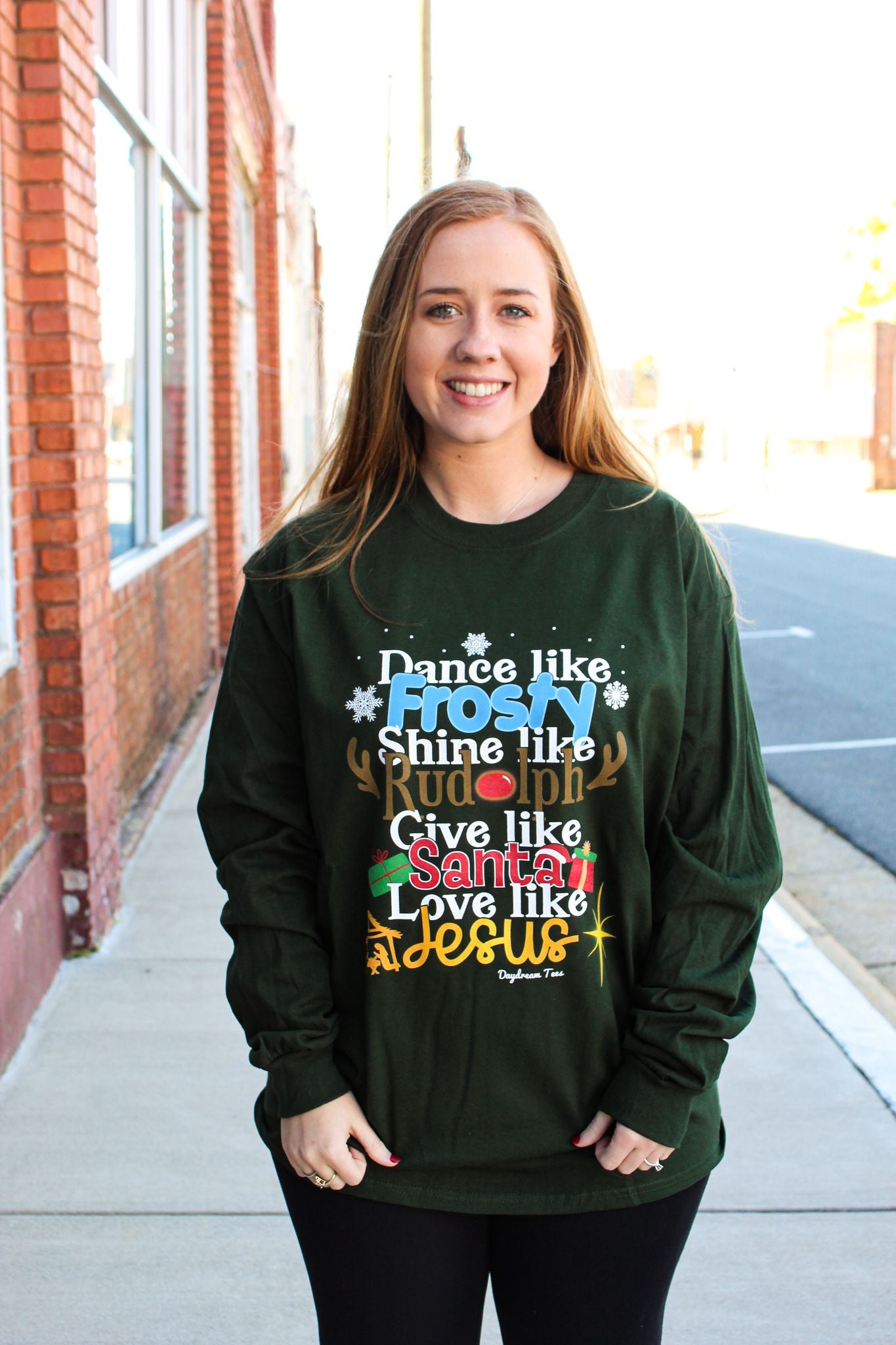 Daydream Tees Dance Like Frosty Forest Green