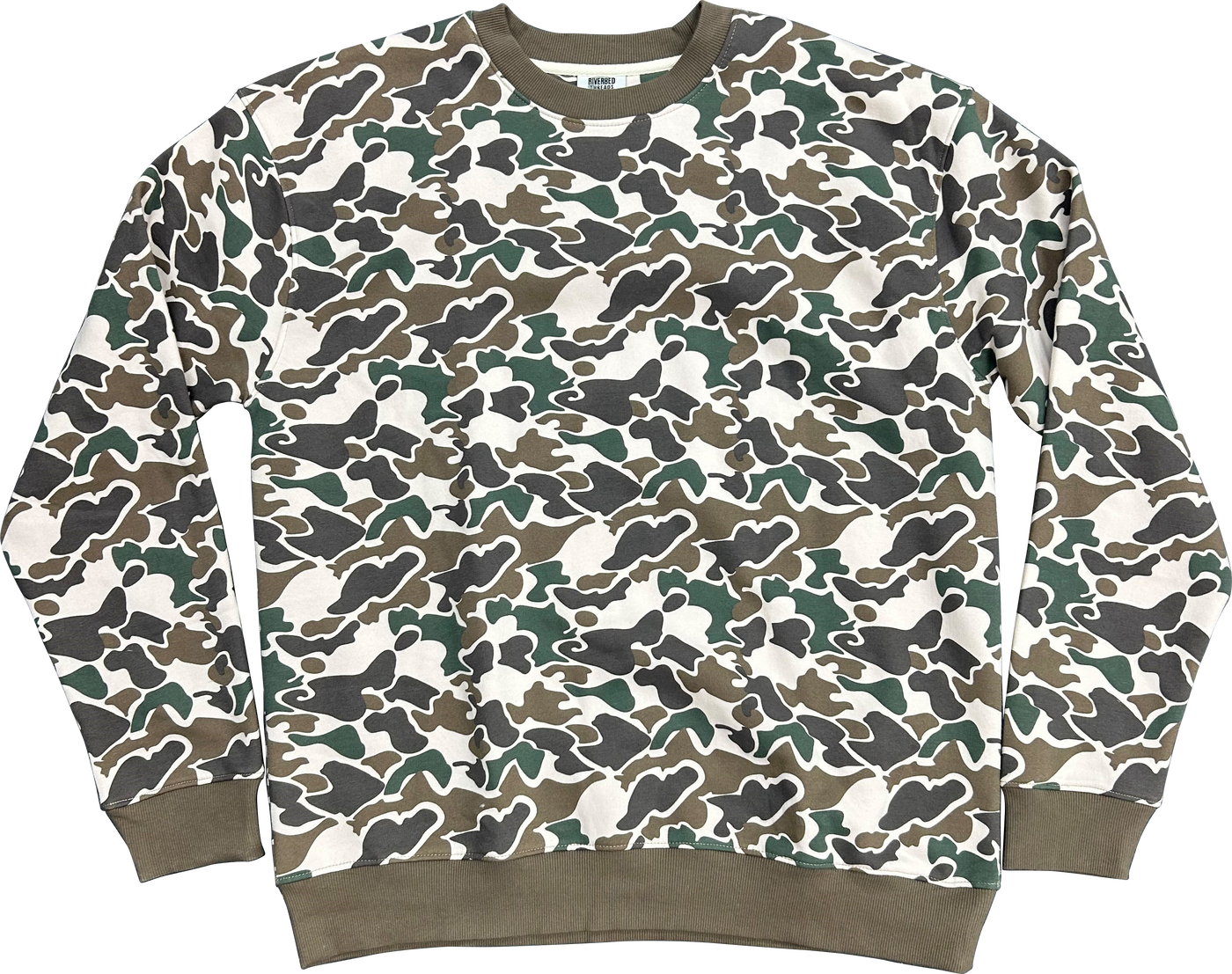 102 Brown Camo Crew - Embroidered Left Chest