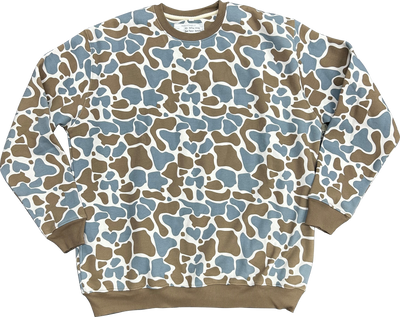 103 Blue Camo Crew - Embroidered Left Chest