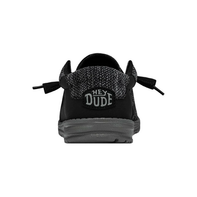 Hey Dude Men's Wally Stitch Flecked Woven Black