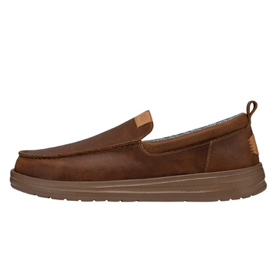 Hey Dude Men's Wally Grip Moc Craft Leather Brown