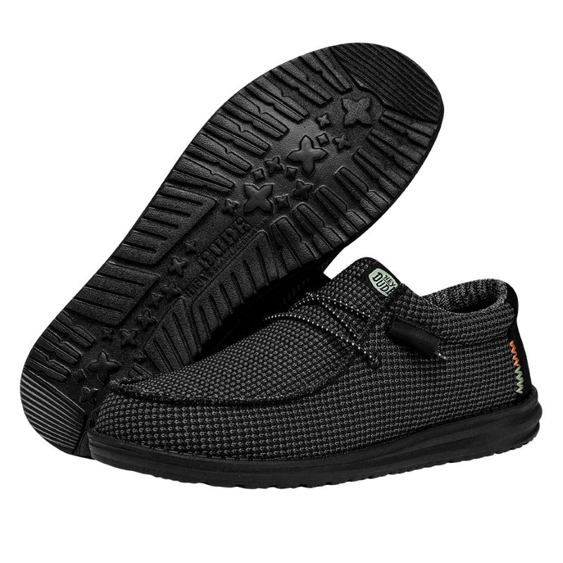 Hey Dude Wally Sport Mesh Black/Black Shoes