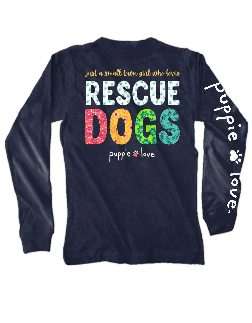 Puppie Love Small Town Girl Navy LS
