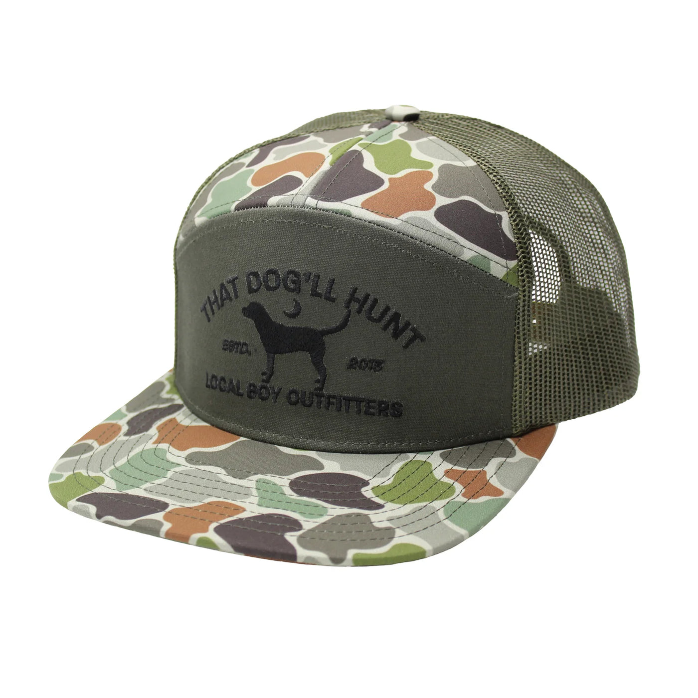 Local Boy Outfitters 7 Panel That Dog'll Hunt Camo Logan