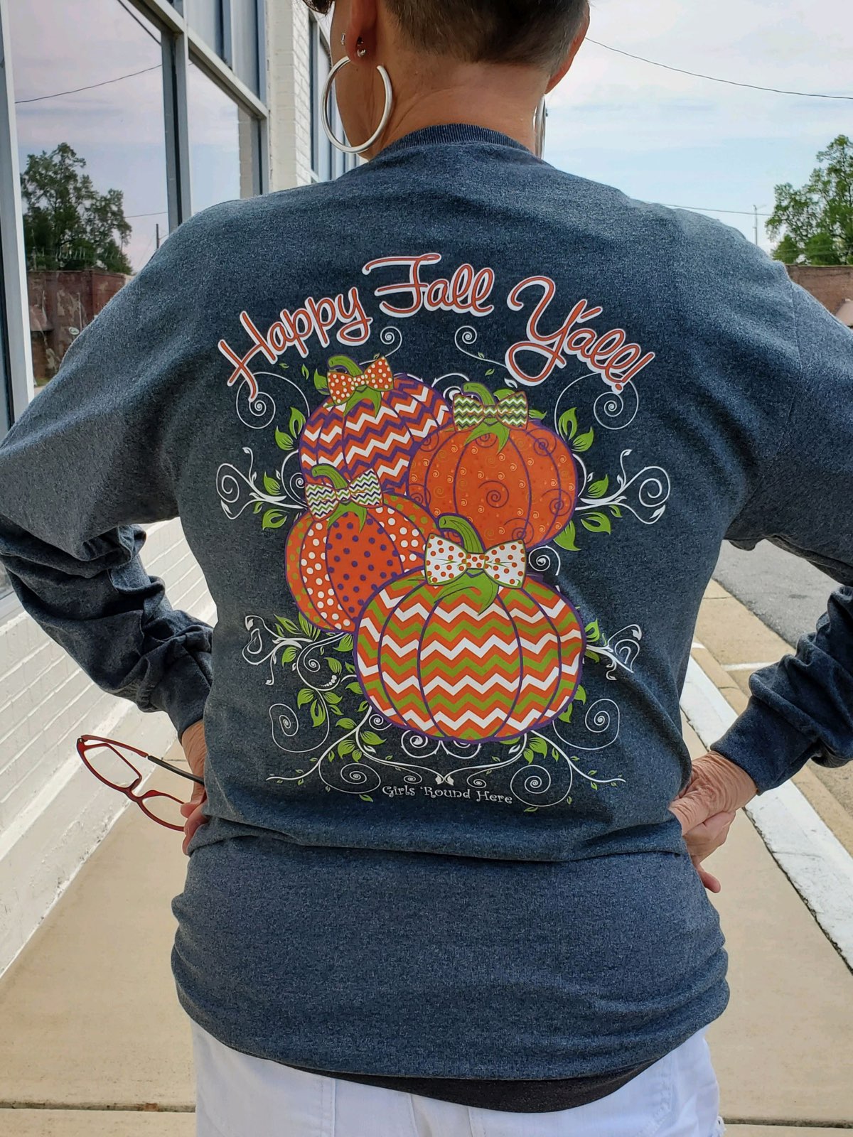 Girls 'Round Here Happy Fall Y'all Dark Heather Girls Round Here