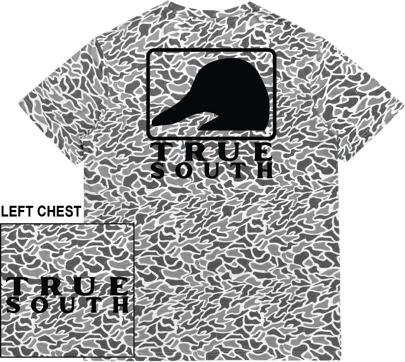 Mallard Square White Camo Short Sleeve