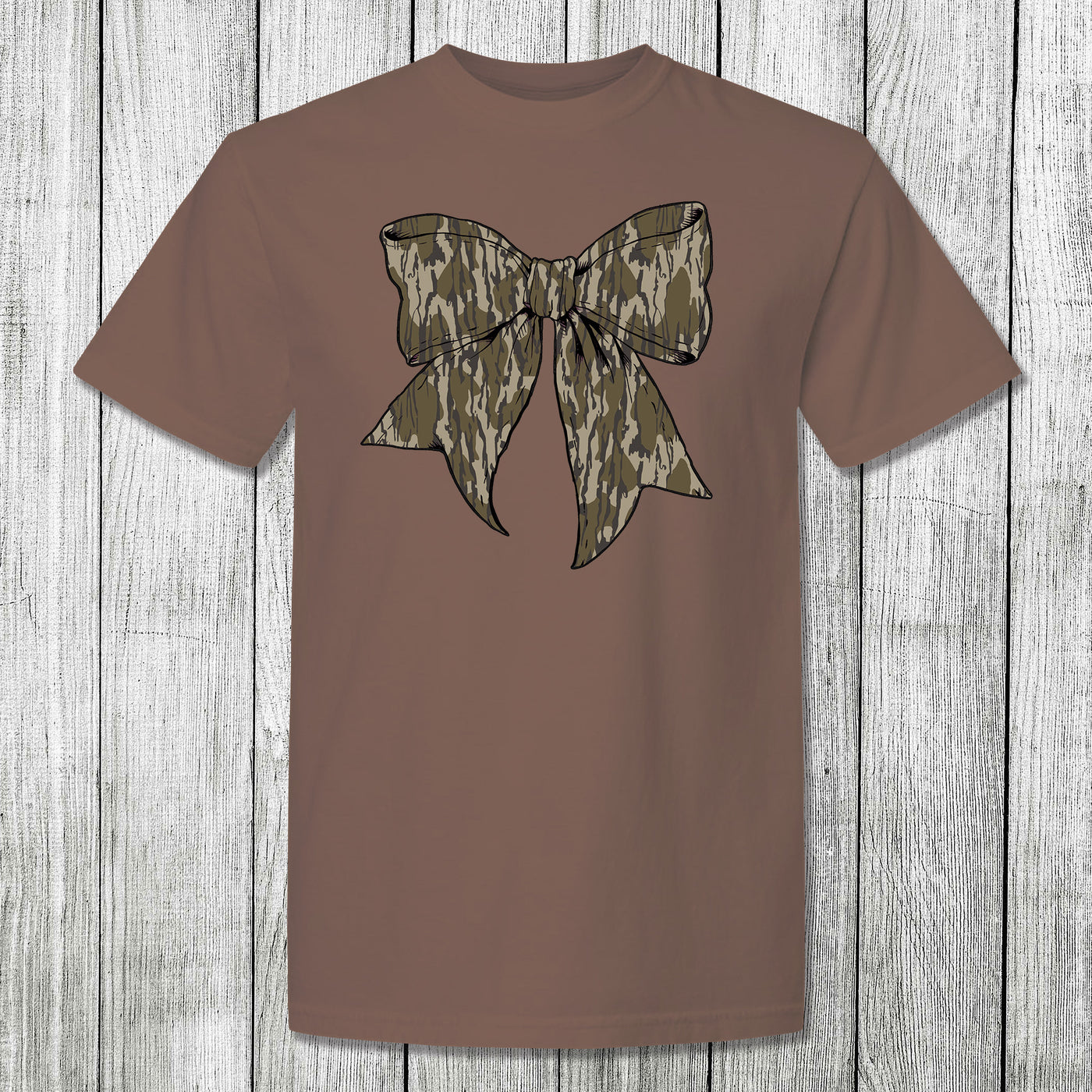 Girls 'Round Here Country Camo Bow Espresso