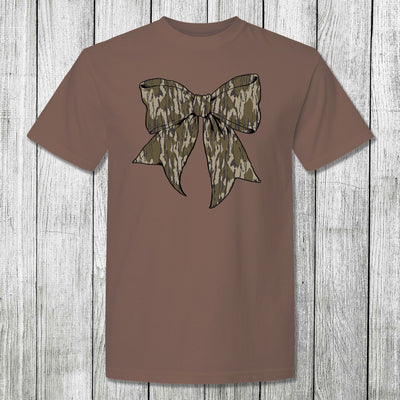 Girls 'Round Here Country Camo Bow Espresso