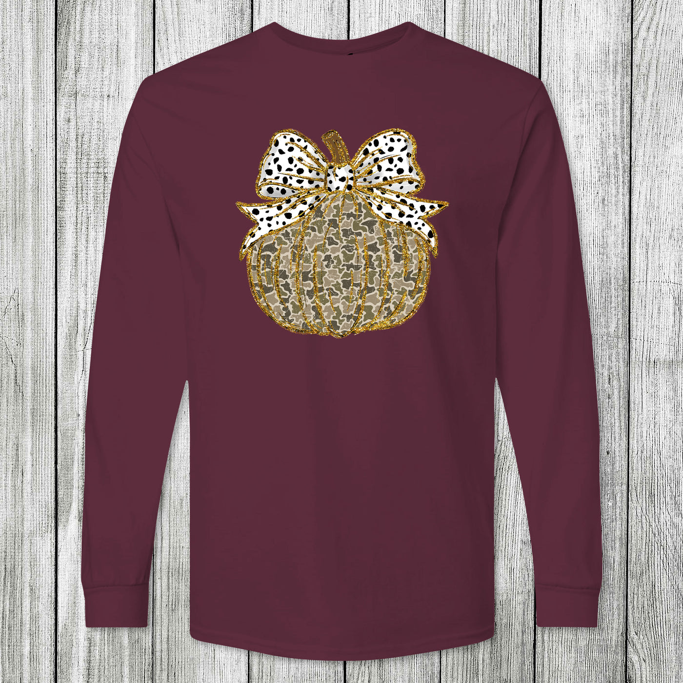 Daydream Tees Cow Camo Pumpkin