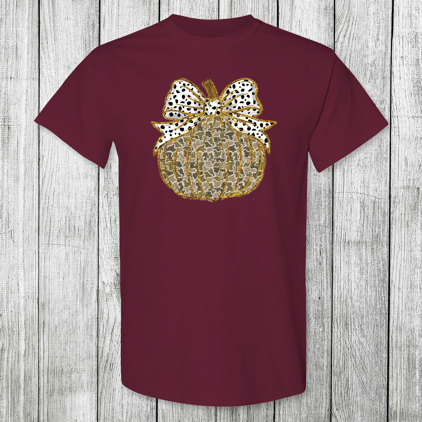 Daydream Tees Cow Camo Pumpkin