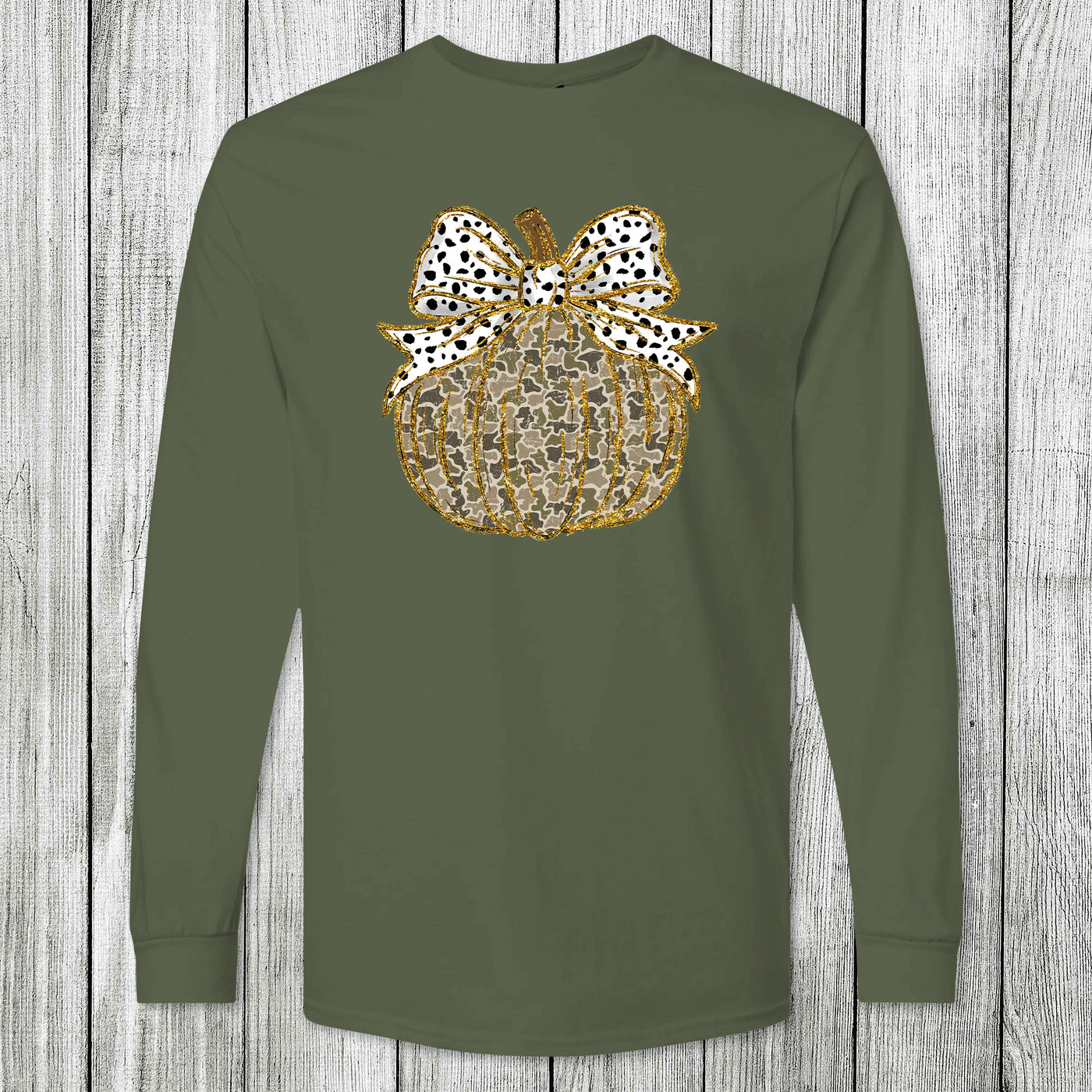 Daydream Tees Cow Camo Pumpkin