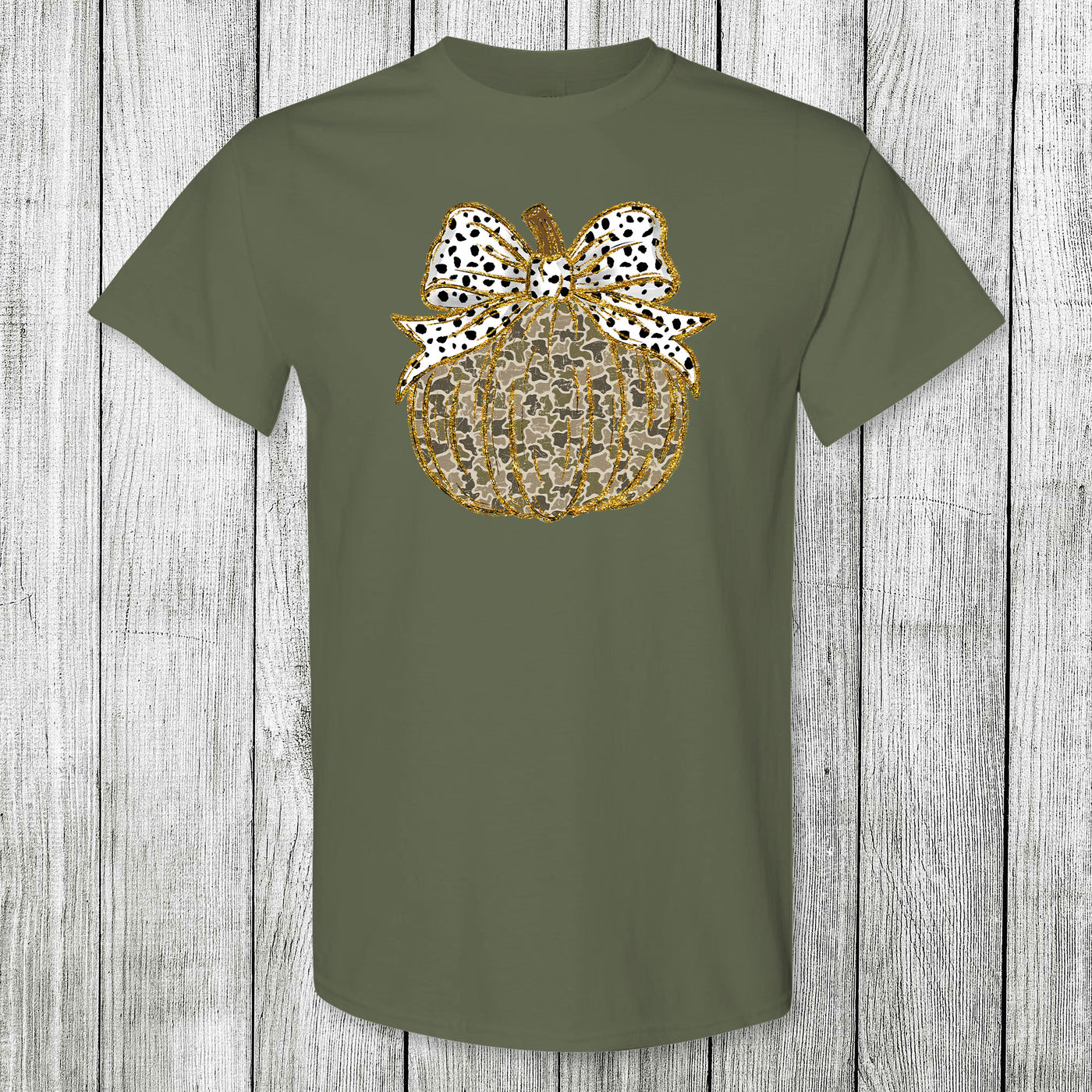 Daydream Tees Cow Camo Pumpkin