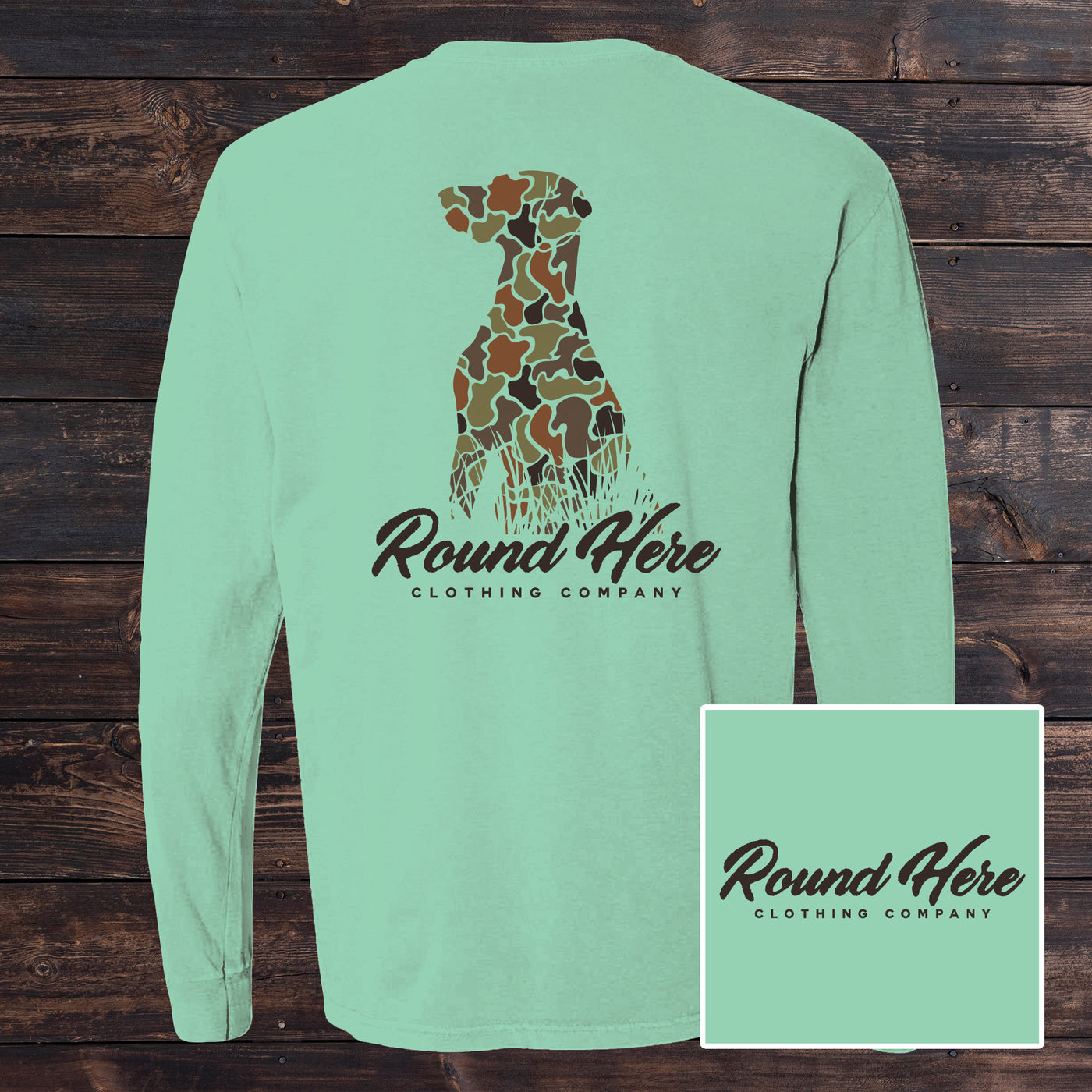 'Round Here Clothing Duck Camo Dog