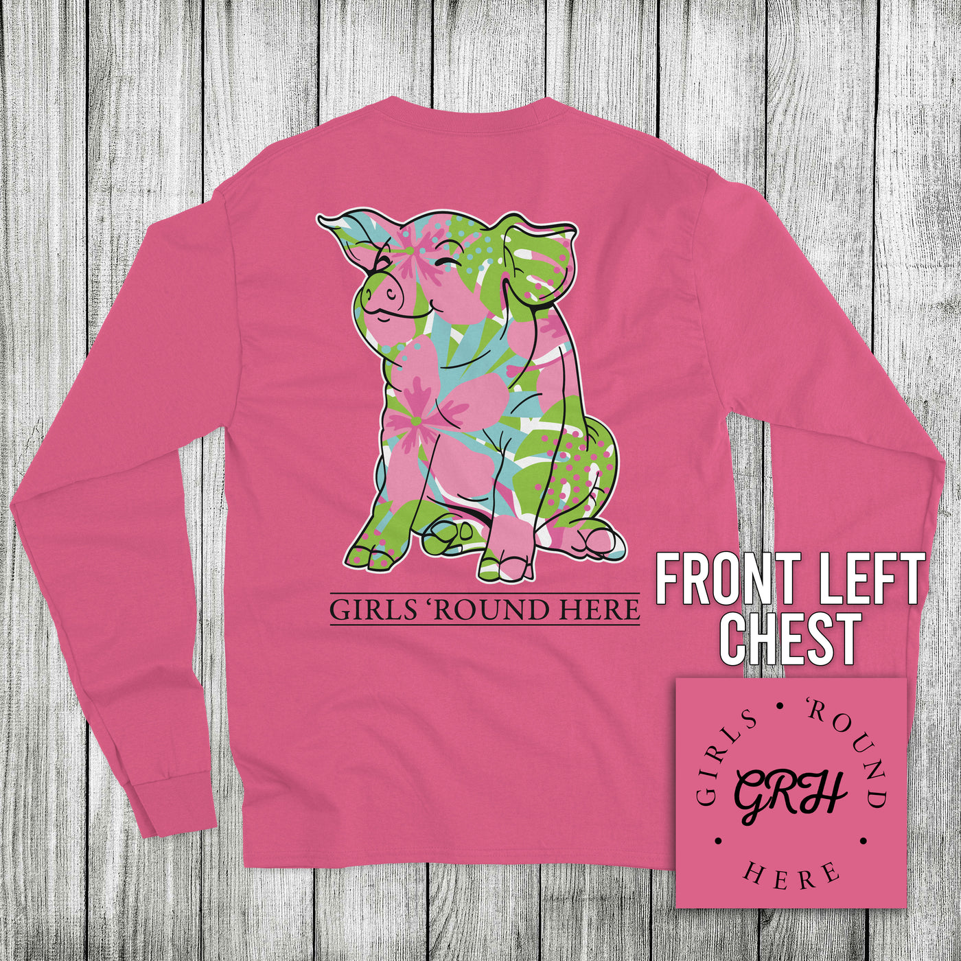 Girls 'Round Here Floral Oinker