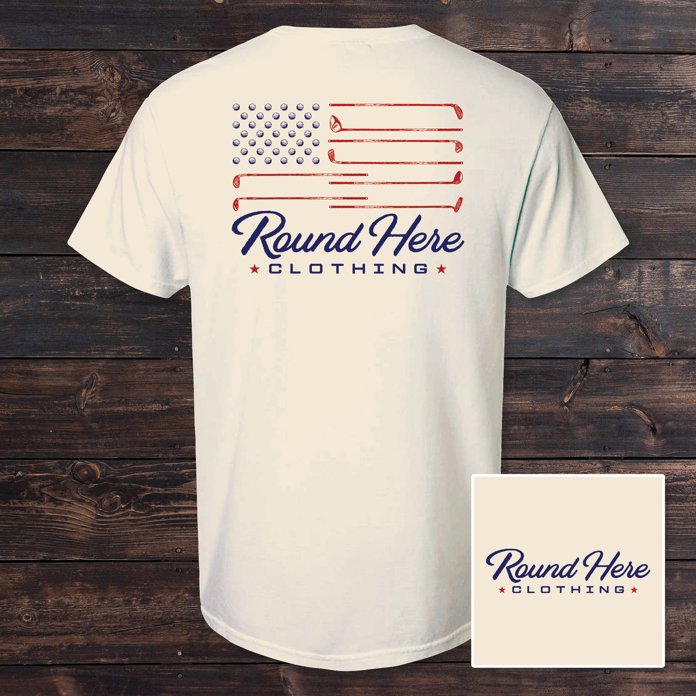 'Round Here Clothing Golf Flag