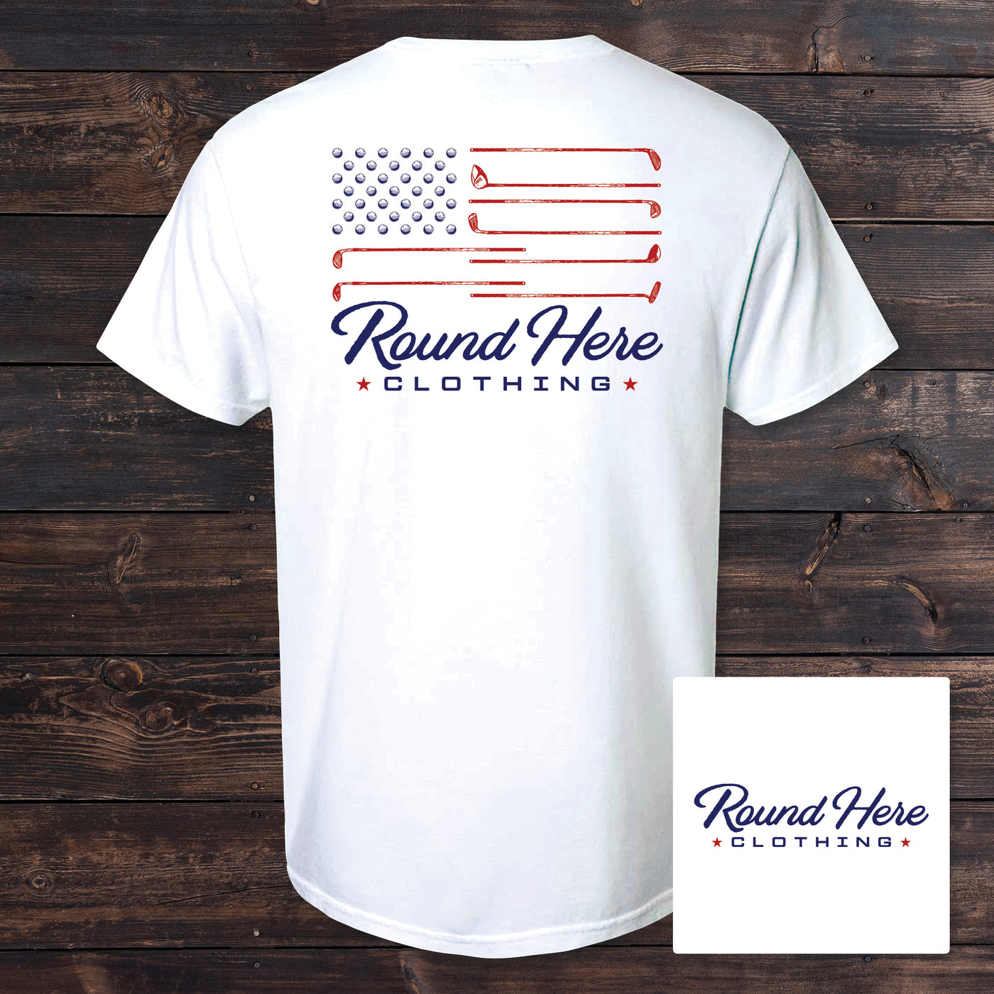 'Round Here Clothing Golf Flag