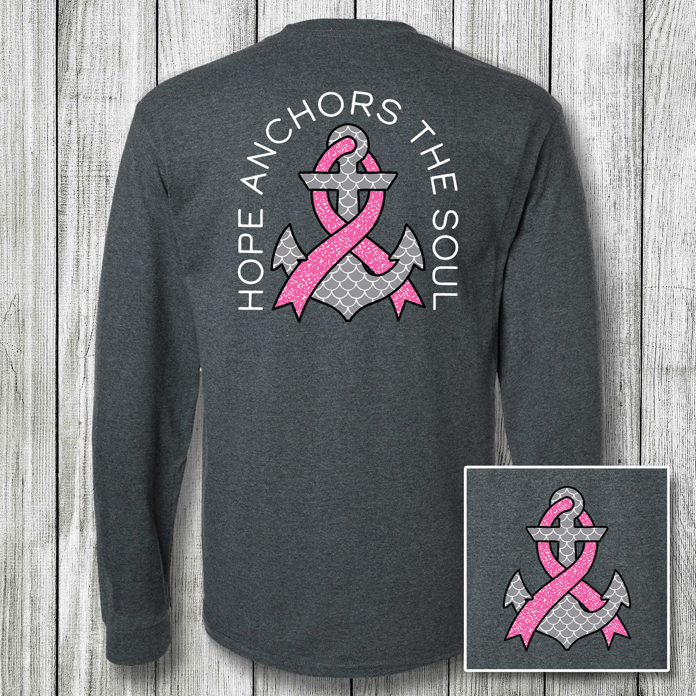 Daydream Tees Hope Anchors the Soul Dark Heather