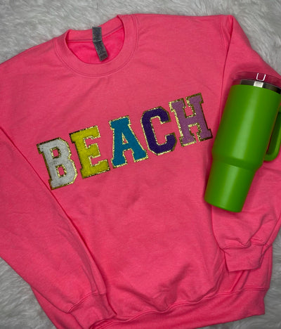Girlie Girl Originals Beach Sweatshirt Pink