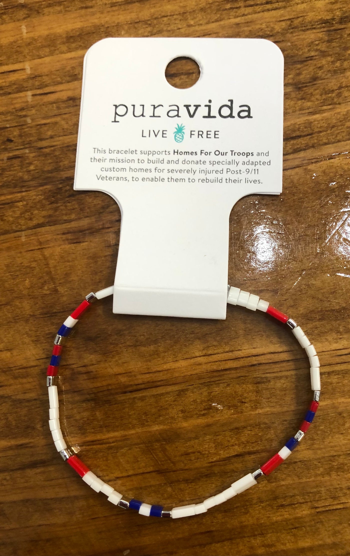 Pura Vida Fourth Of July Tile Bead Bracelet