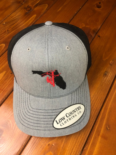 Low Country Clothing  Lineman Grey/Black Hat
