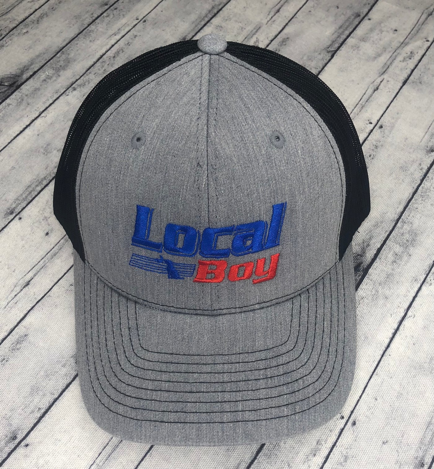 Local Boy Outfitters Natural Trucker Hat Heather/Black