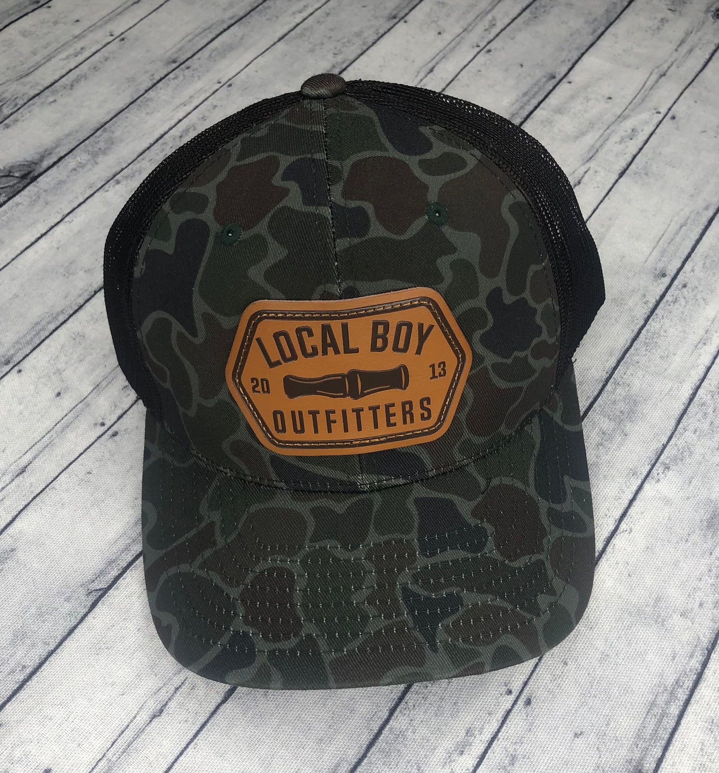 Local Boy Outfitters Duck Call Patch Trucker Hat Localflage/Coffee