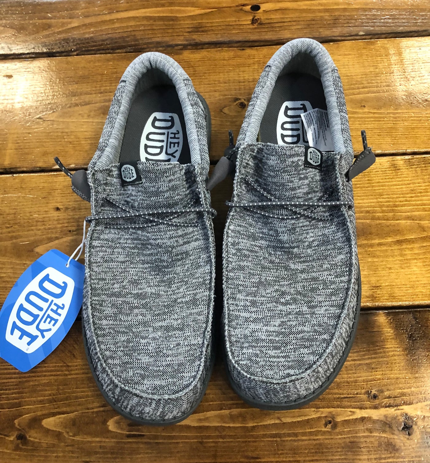 Hey Dude Wally Sport Knit Charcoal Shoes