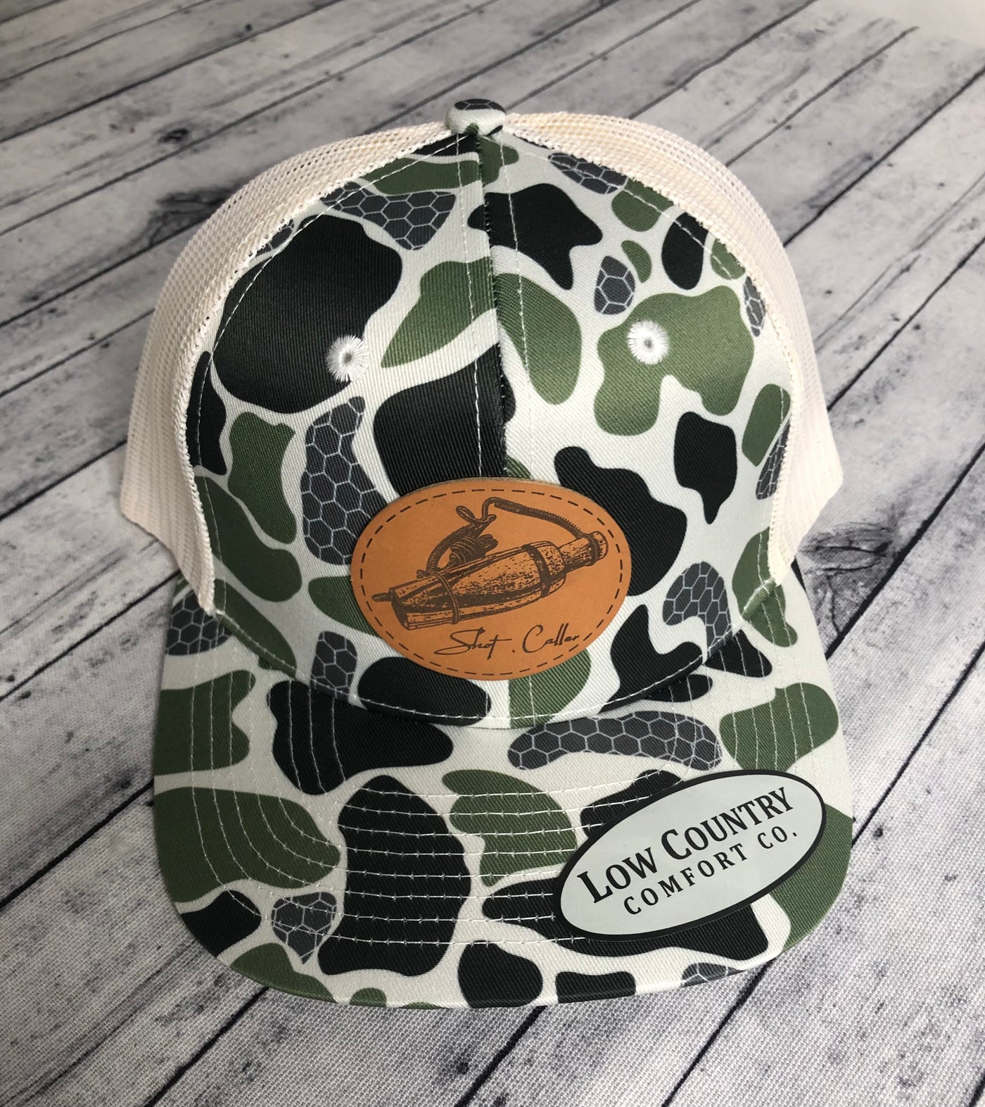 Low Country Comfort Co. Duck Call Patch Old School Camo/Khaki