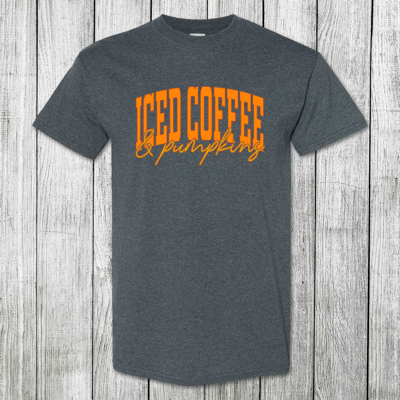 Daydream Tees Iced Coffee & Pumpkins Dark Heather