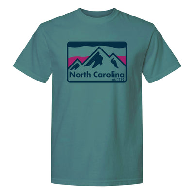 The Old North State - NC Mountains Green Front Print