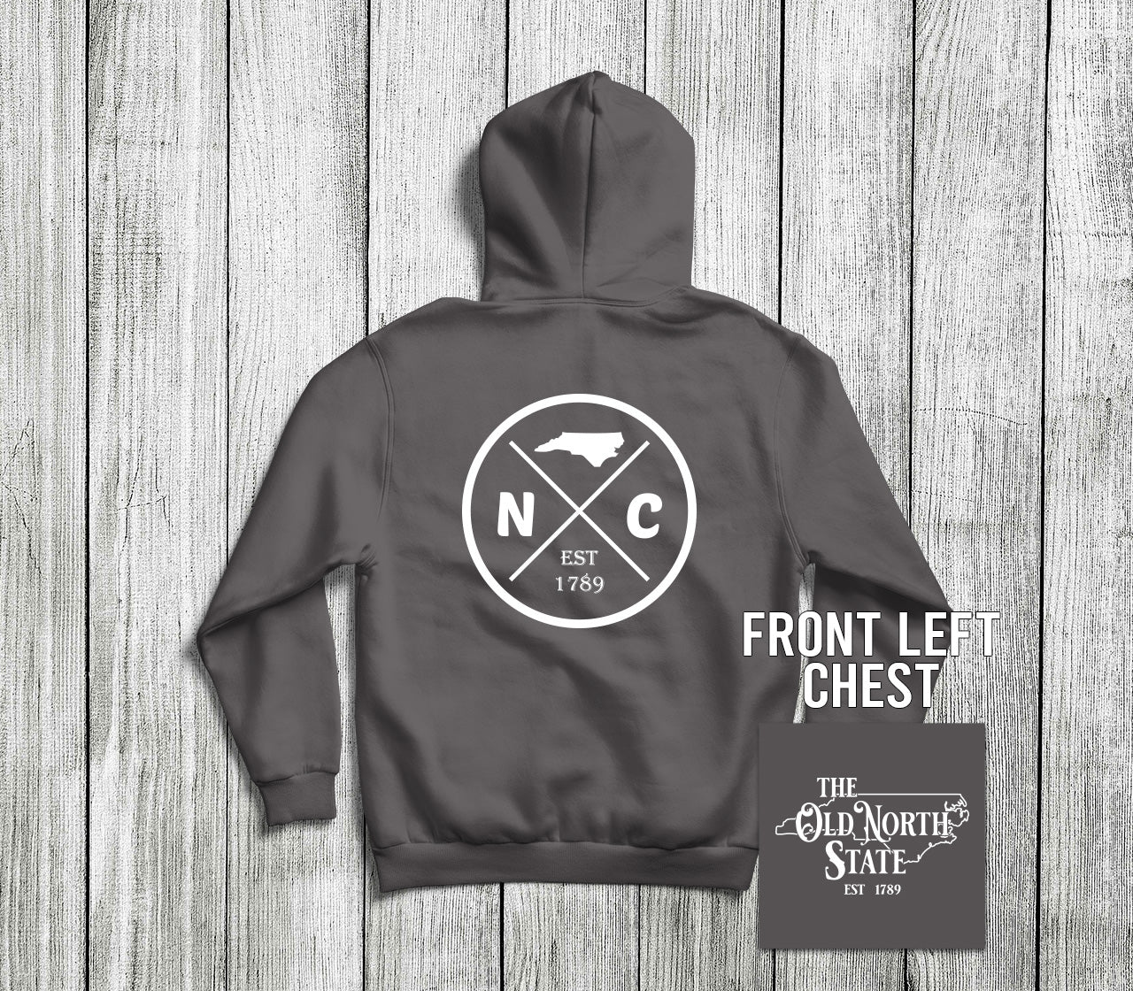 The Old North State - NC Circle Logo Hoodie