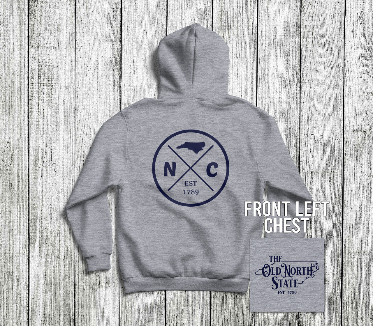 The Old North State - NC Circle Logo Hoodie