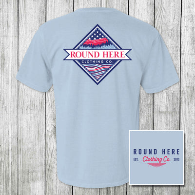 'Round Here Clothing Patriotic Mountains