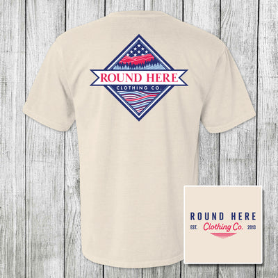 'Round Here Clothing Patriotic Mountains